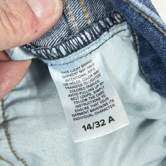 Lucky Brand Bridgette High-Rise Skinny Jeans 14/32 A Raw Hem Whiskered Dark Wash - Picture 11 of 15